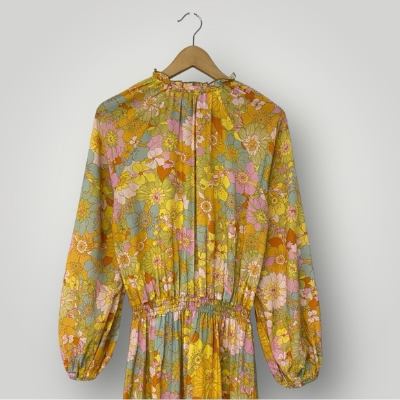 Show Me Your Mumu 'Cait' Midi Dress - Groovy Blooms Sz - Picture 8 of 13